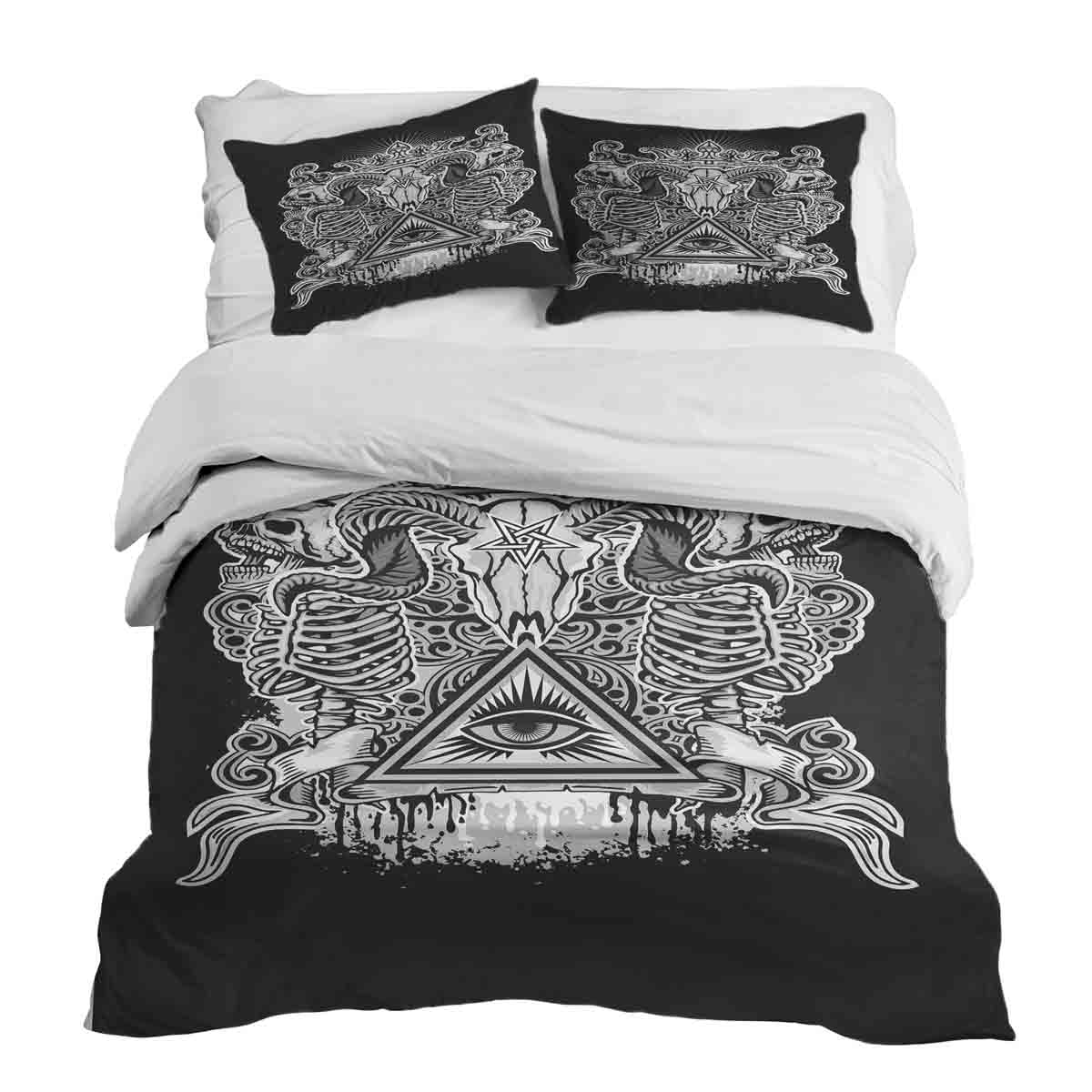 Set di biancheria da letto con coperta terapeutica nero occhio 2