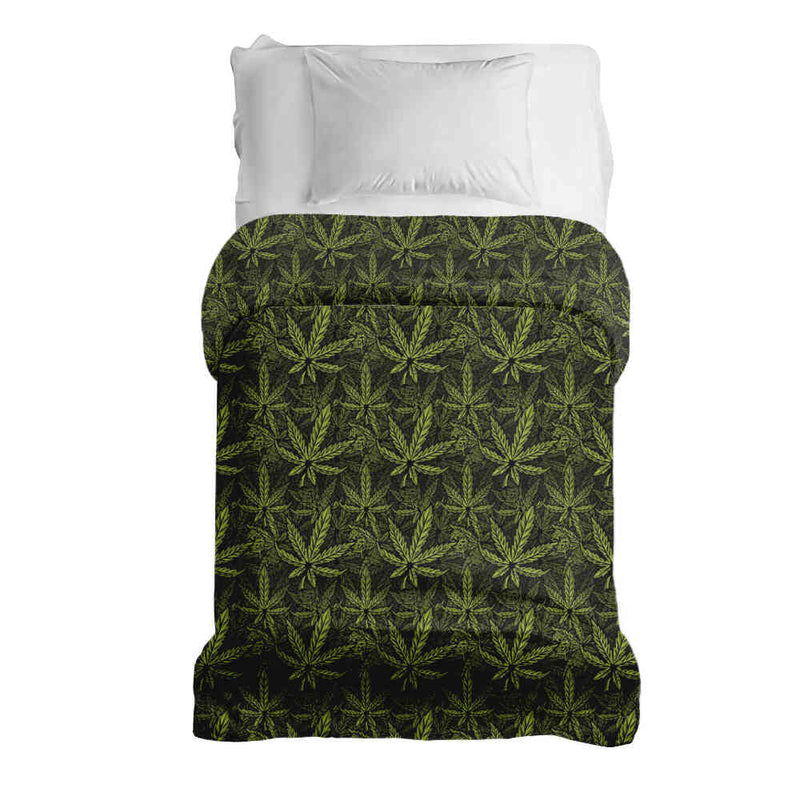 Coperta terapeutica originale - Rivestimento in cotone con foglia di canapa