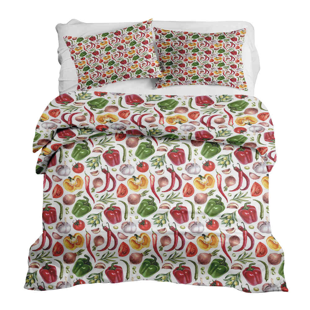 Set di biancheria da letto con coperte terapeutiche e verdure