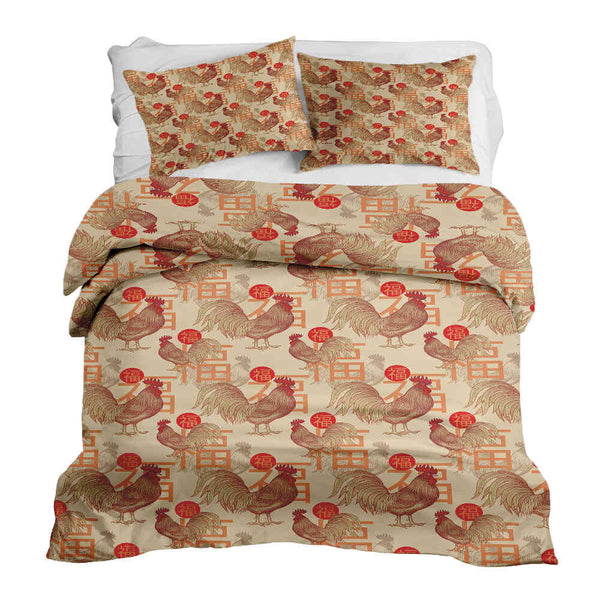 Set di biancheria da letto con coperta terapeutica Gallo cinese