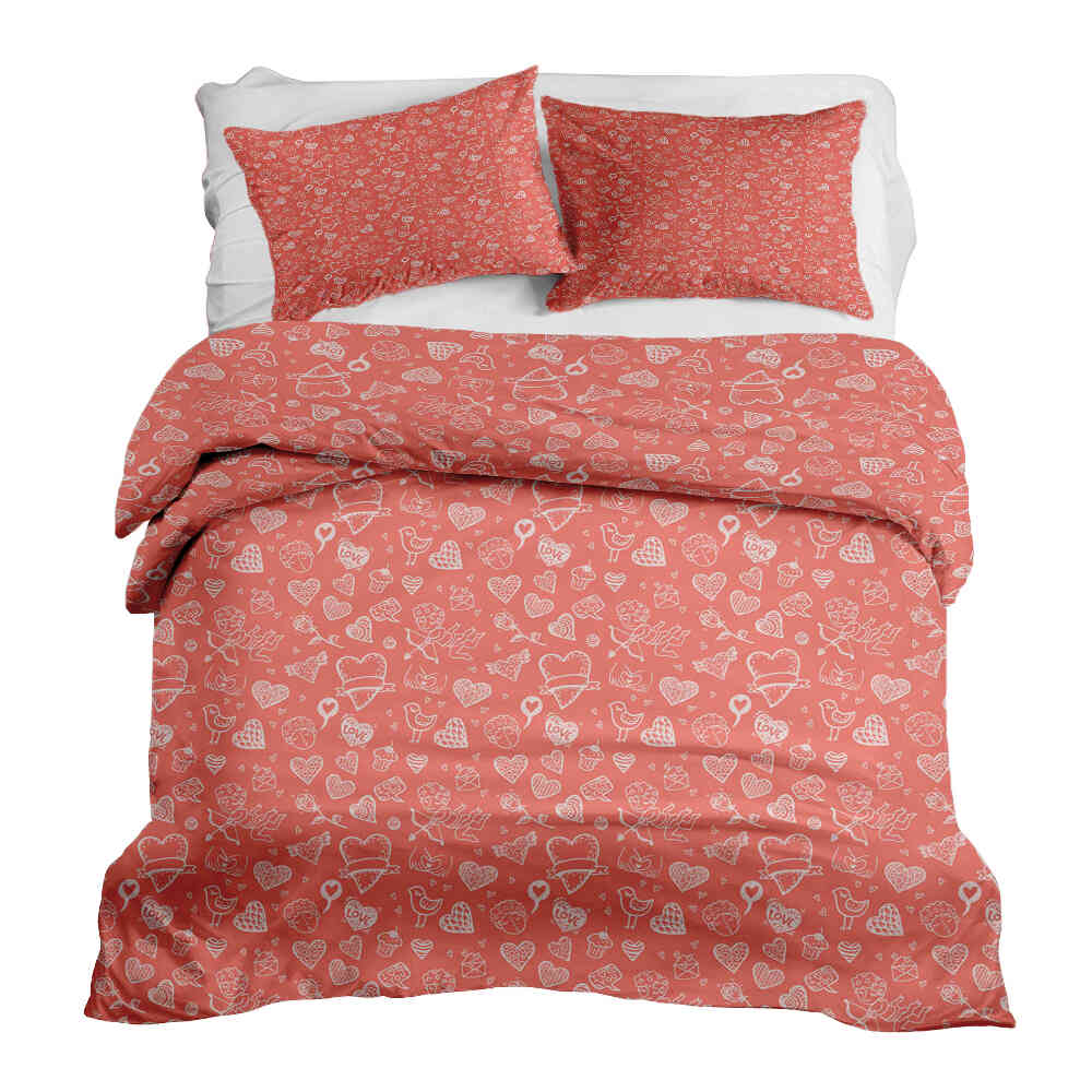Set di biancheria da letto con coperta terapeutica Amor e freccia d'amore