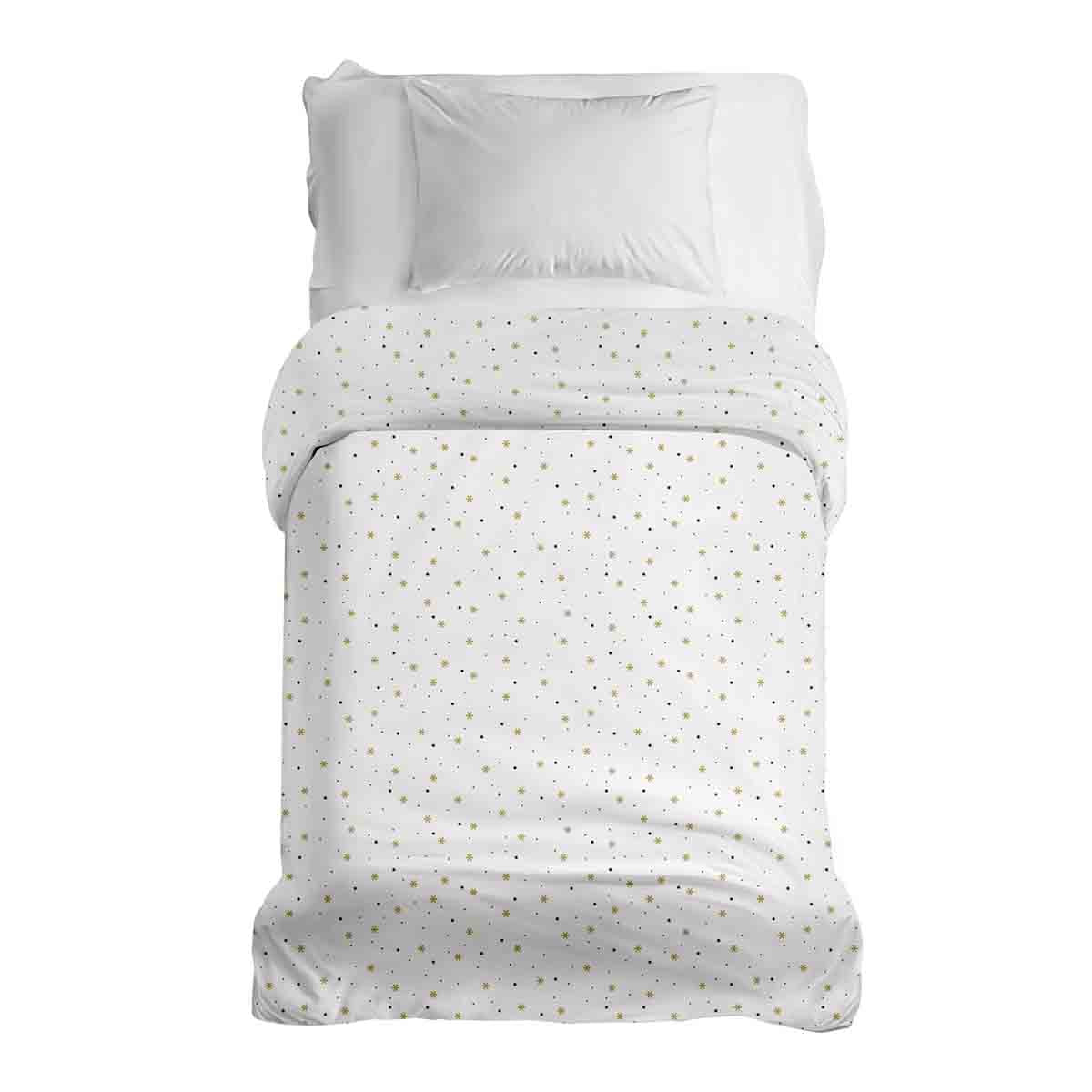 Coperta terapeutica originale - Rivestimento in cotone bianco con stelle e puntini