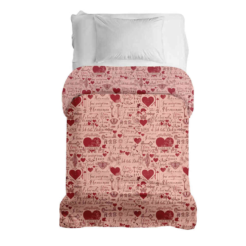 Coperta terapeutica originale - Rivestimento in cotone rosa Ti amo