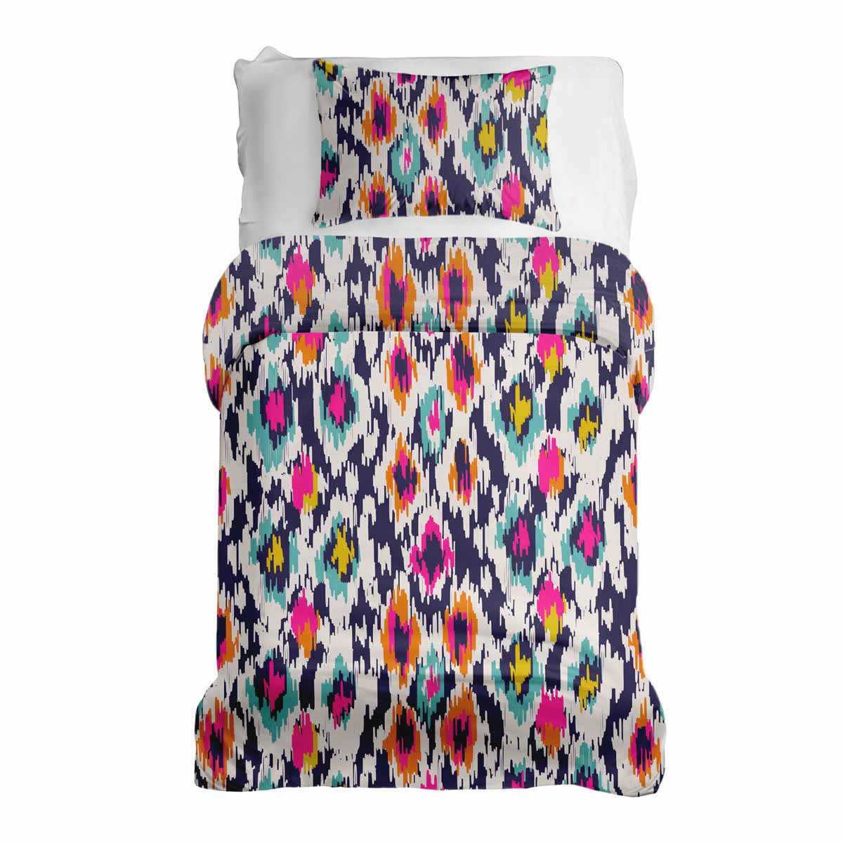 Set di biancheria da letto con coperta terapeutica colorata con stampa leopardata