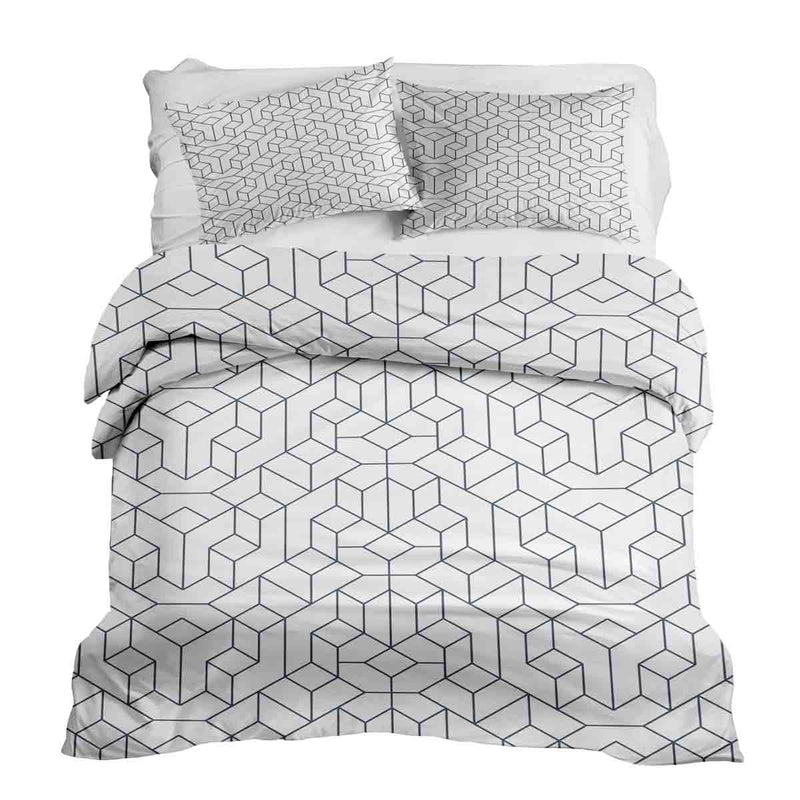 Set di biancheria da letto con coperte terapeutiche e motivo nero