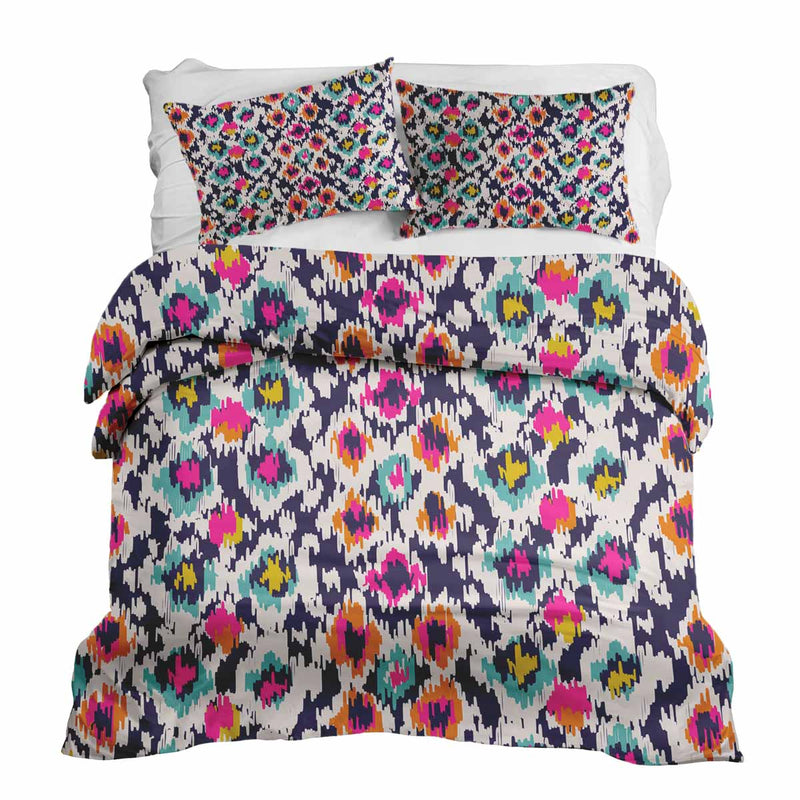 Set di biancheria da letto con coperta terapeutica colorata con stampa leopardata