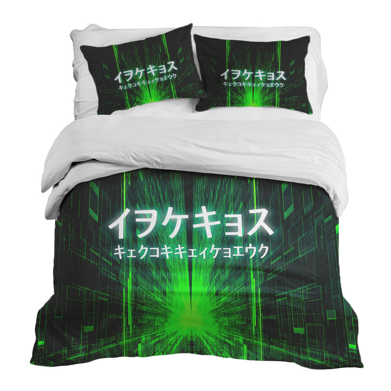 Set di biancheria da letto con coperta terapeutica e scritta cinese