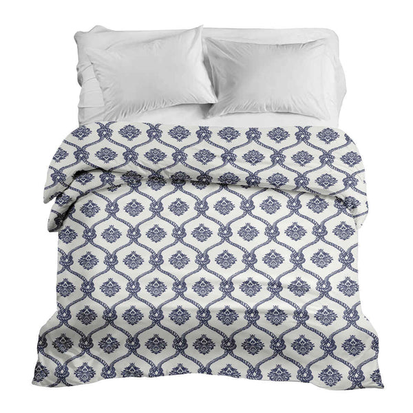 Coperta terapeutica originale - Rivestimento in cotone motivo marinaresco blu