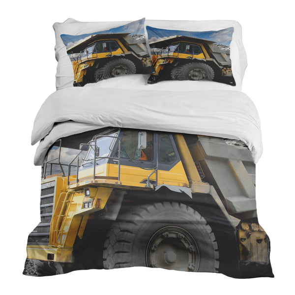 Set di biancheria da letto con coperta terapeutica Camion giallo
