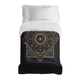 Coperta terapeutica originale - Rivestimento in cotone nero Mandala mistico