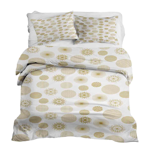 Set di biancheria da letto con coperte terapeutiche e decorazioni natalizie dorate