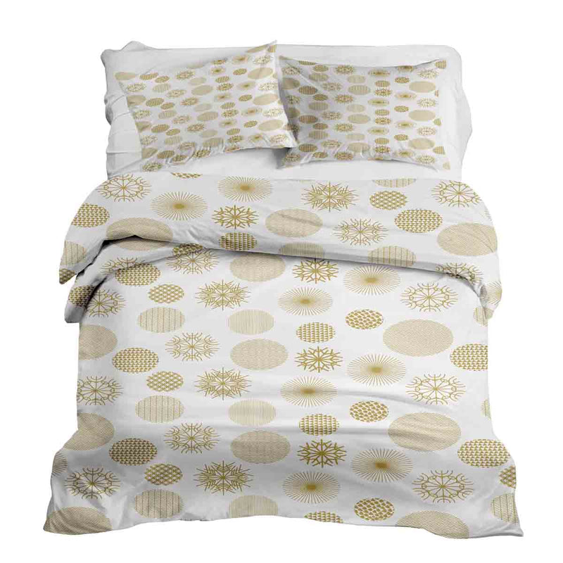 Set di biancheria da letto con coperte terapeutiche e decorazioni natalizie dorate