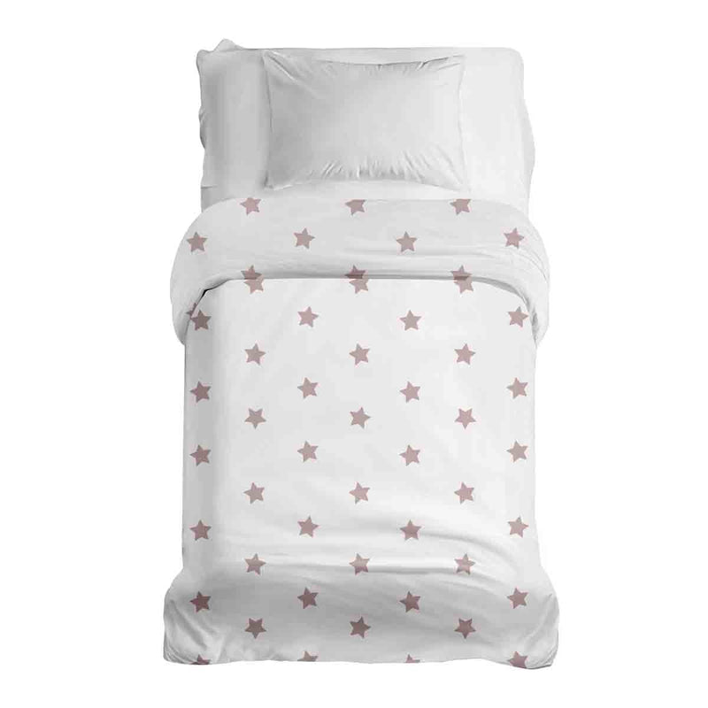 Coperta terapeutica originale - Rivestimento in cotone bianco con stelle rosa