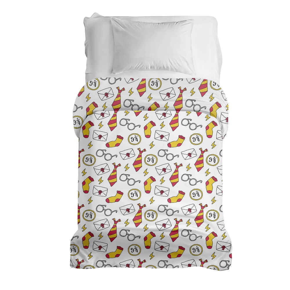 Coperta terapeutica originale - Rivestimento in cotone bianco Scuola di magia