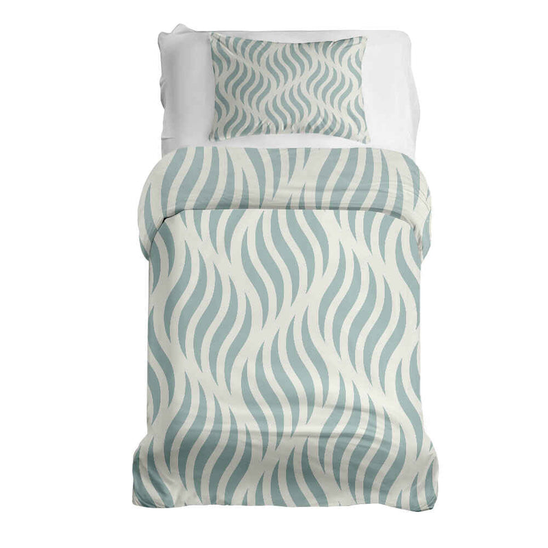 Set di biancheria da letto con coperte terapeutiche onde astratte