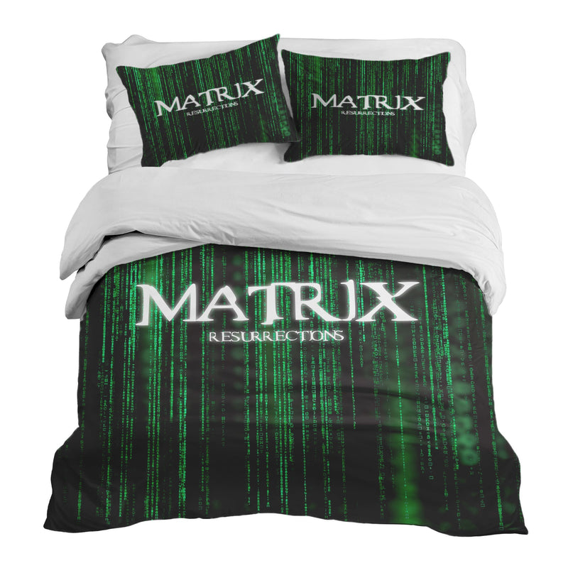 Set di biancheria da letto con coperta terapeutica Matrix in verde