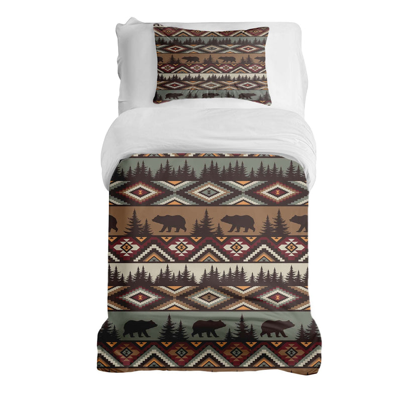 Set di biancheria da letto con coperta terapeutica marrone Norvegia
