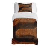 Set di biancheria da letto con coperta terapeutica Terra marrone
