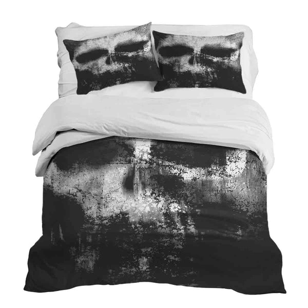 Set copripiumino con coperte terapeutiche nero con motivo mélange
