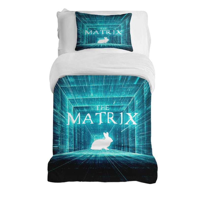Set di biancheria da letto con coperta terapeutica blu Matrix
