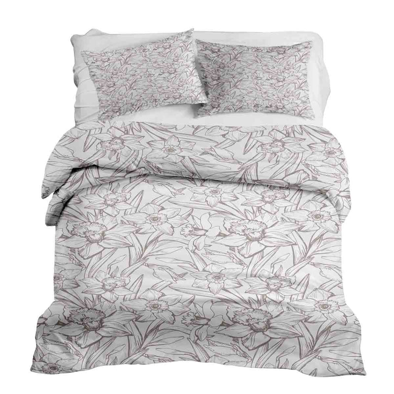 Set di biancheria da letto con coperte terapeutiche e narcisi