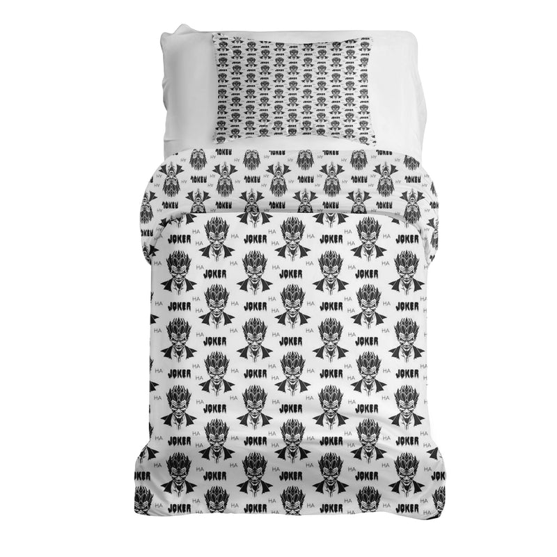 Set di biancheria da letto con coperta terapeutica Joker nero-bianco