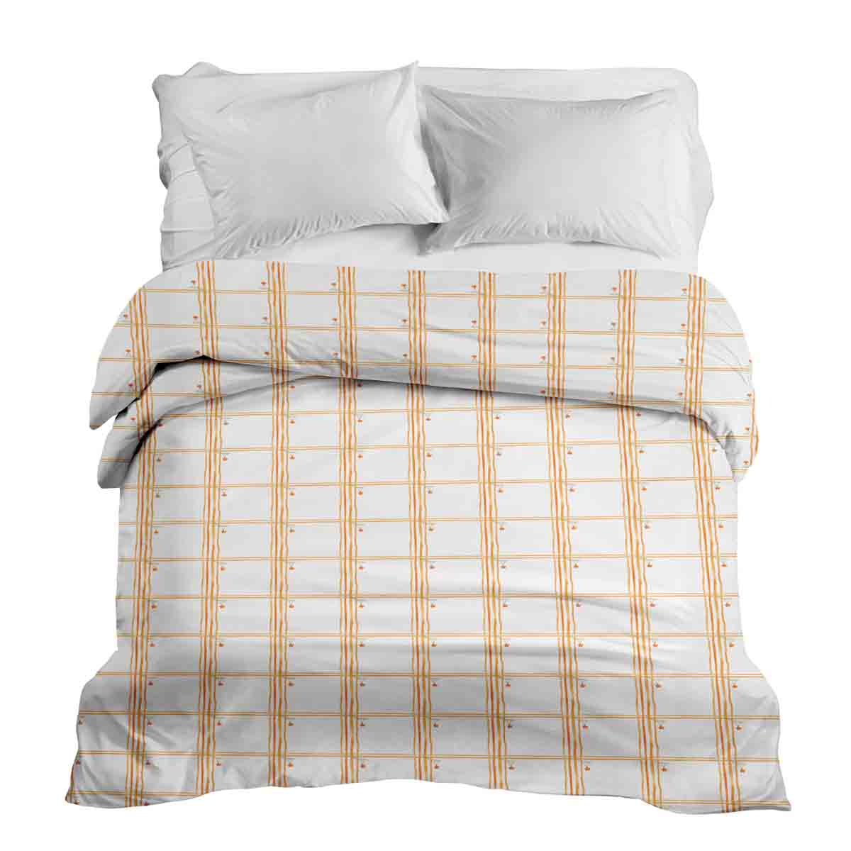 Coperta terapeutica originale - Rivestimento in cotone giallo a quadri