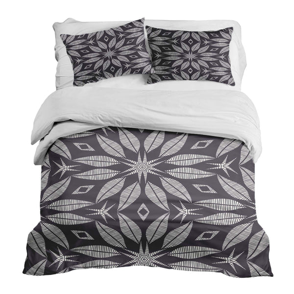 Set di biancheria da letto con coperta terapeutica e grande fiore
