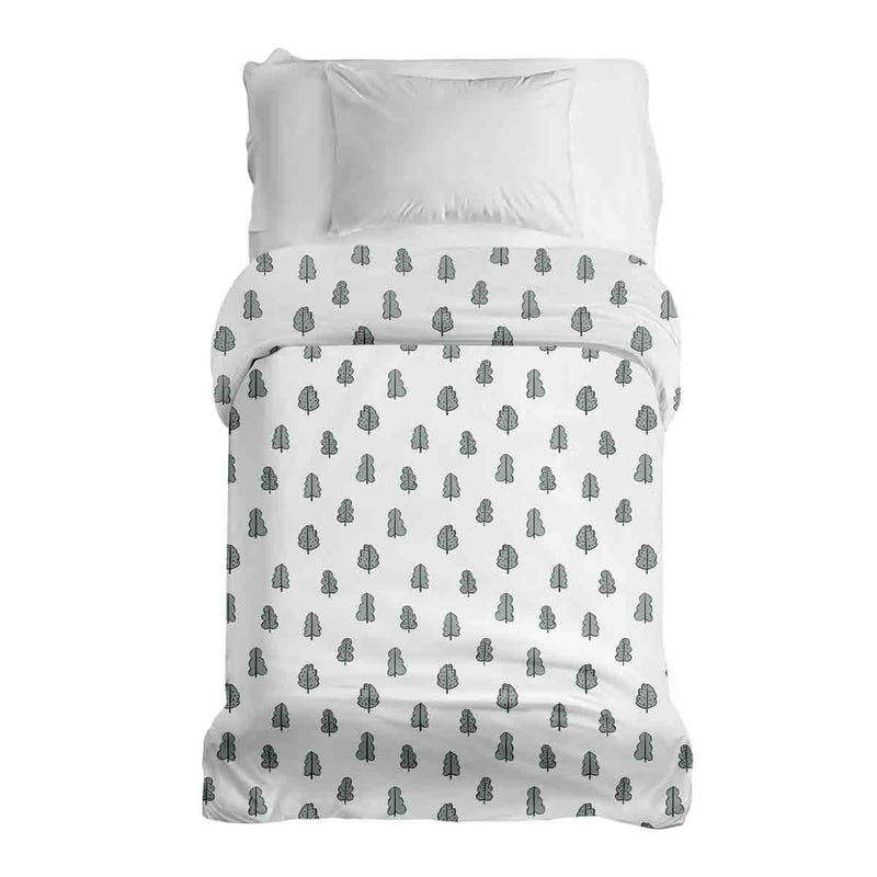 Coperta terapeutica originale - Rivestimento in cotone bianco con alberelli