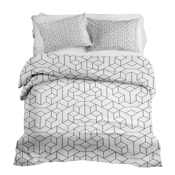 Set di biancheria da letto con coperte terapeutiche e motivo nero