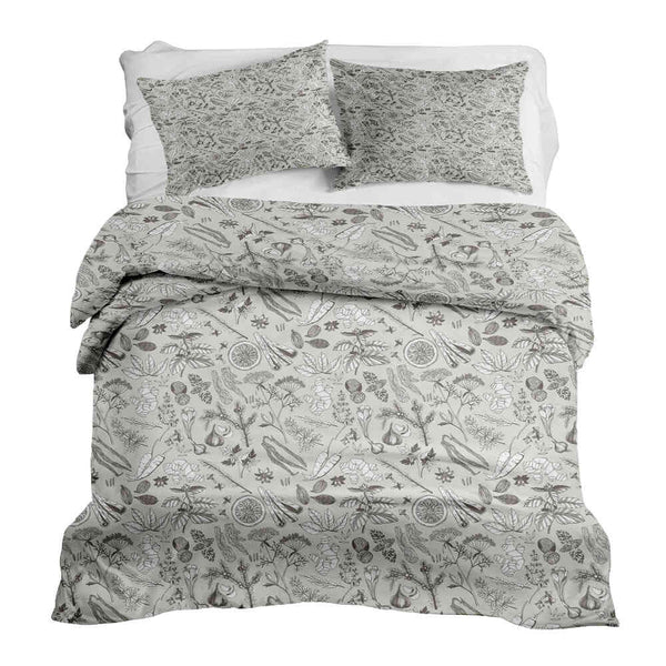 Set di biancheria da letto con coperta terapeutica grigio spezia