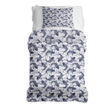 Set di biancheria da letto con coperta terapeutica e carpe koi blu
