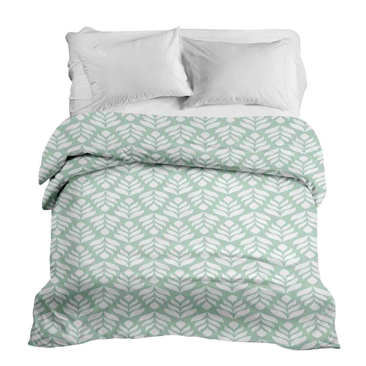 Coperta terapeutica originale - Rivestimento in cotone verde con abeti