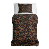 Set di biancheria da letto con coperta terapeutica marrone con cervo