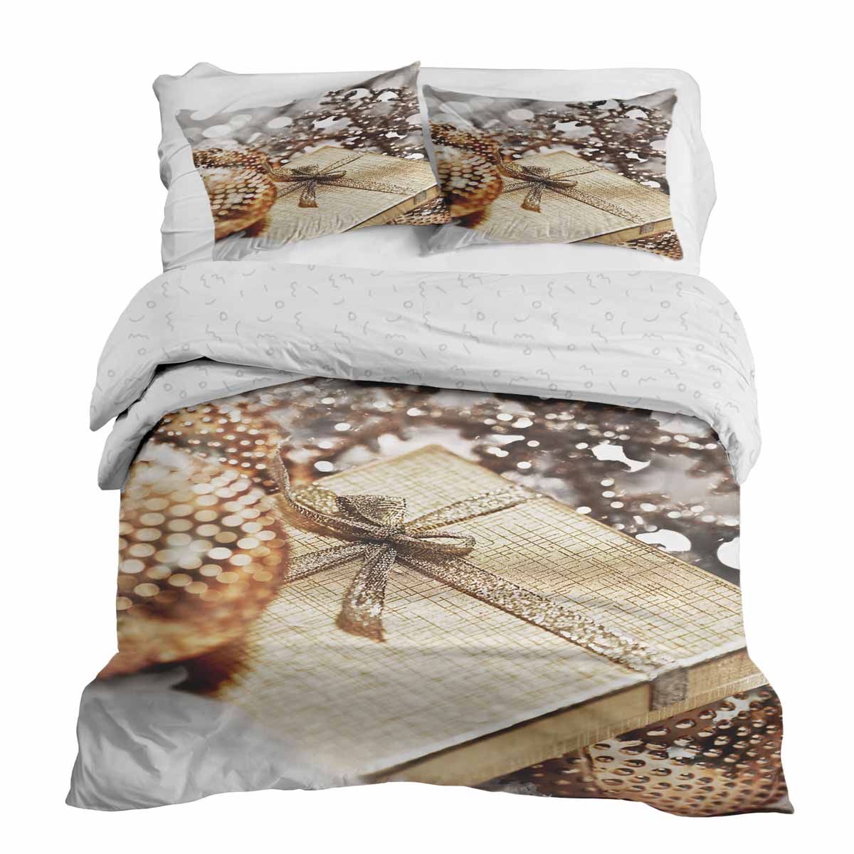 Set di biancheria da letto con coperta terapeutica e regalo dorato