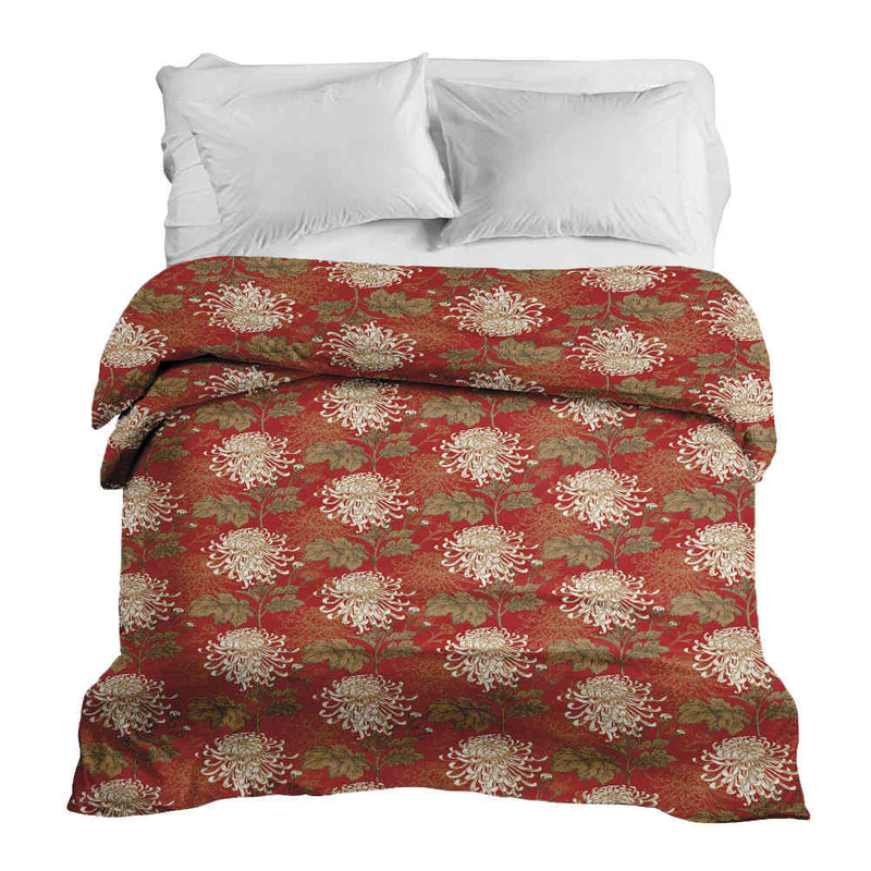Coperta terapeutica originale - Rivestimento in cotone rosso grande fiore