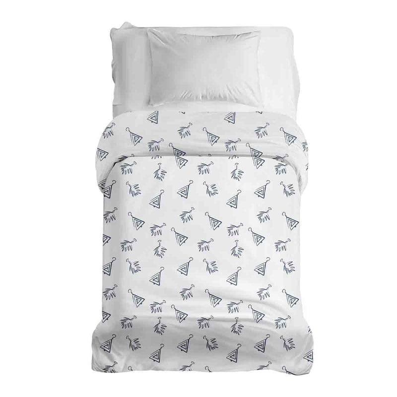 Coperta terapeutica originale - Rivestimento in cotone bianco con orecchini boho