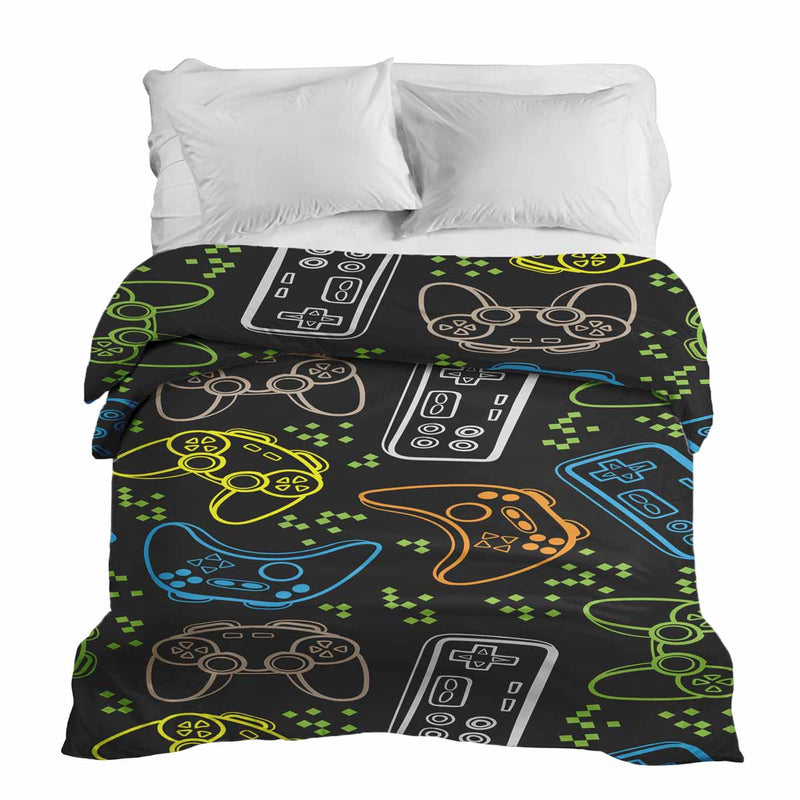 Coperta terapeutica originale - Rivestimento in cotone nero con console di gioco