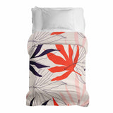 Coperta terapeutica originale - Rivestimento in cotone beige con foglie colorate