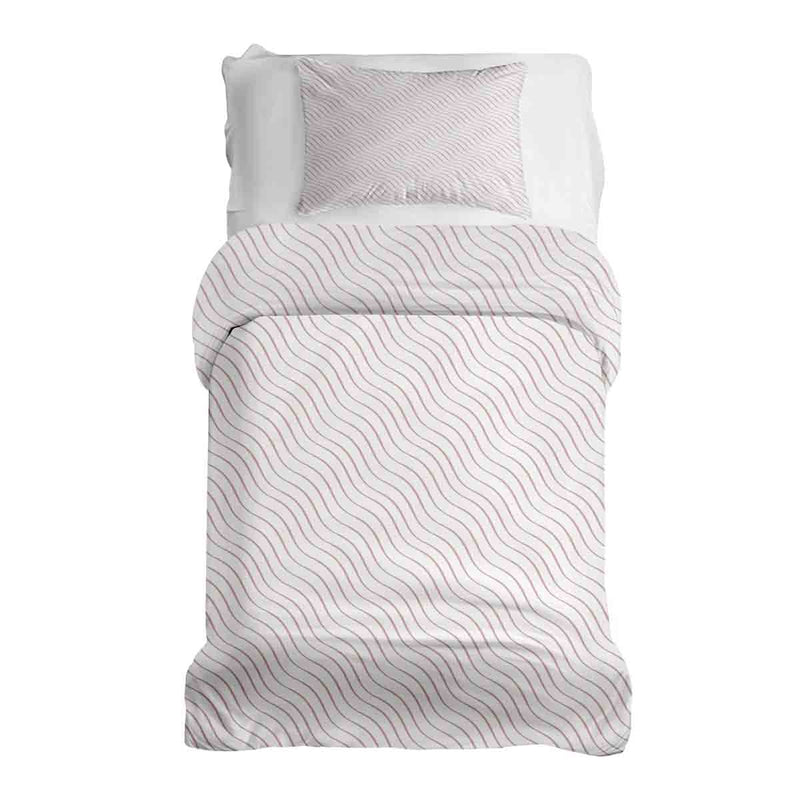 Set di biancheria da letto con coperte terapeutiche rosa a onde