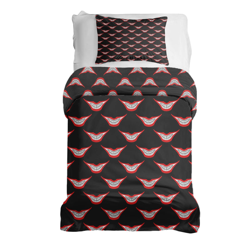 Set di biancheria da letto con coperta terapeutica Bocca sorridente