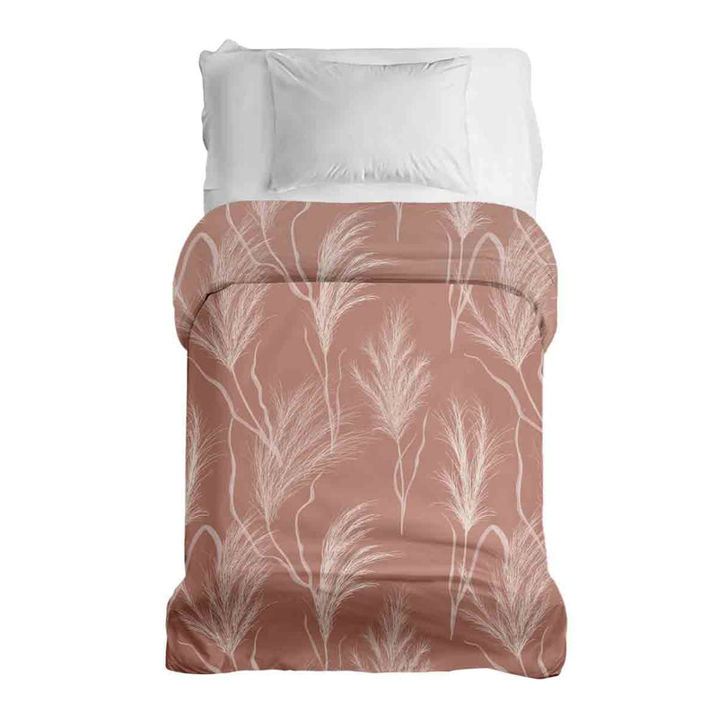 Coperta terapeutica originale - Rivestimento in cotone rosa antico con erba della Pampas