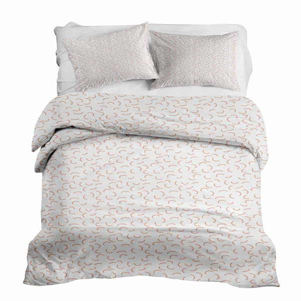 Set di biancheria da letto con coperte terapeutiche bianco con mezzi cerchi
