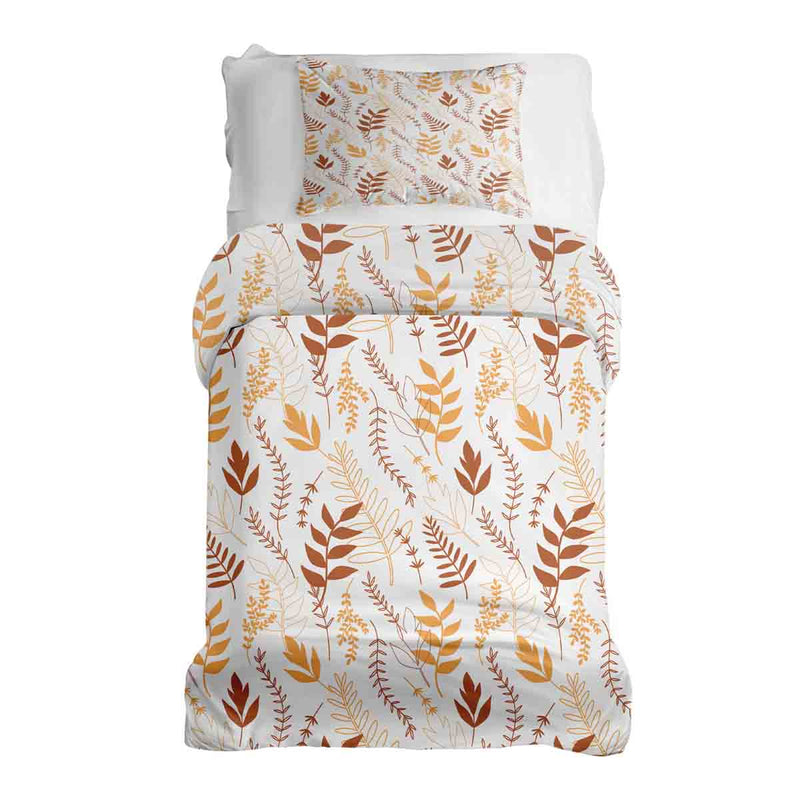 Set di biancheria da letto con coperte terapeutiche bianco con rami autunnali