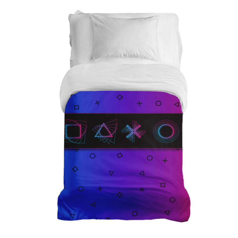 Coperta terapeutica originale - Rivestimento in cotone viola con forme