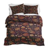 Set di biancheria da letto con coperte terapeutiche foglie autunnali marroni