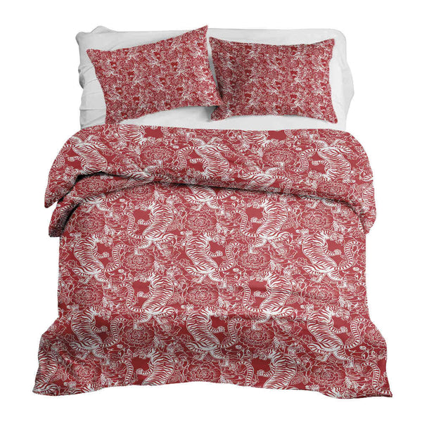 Set di biancheria da letto con coperta terapeutica Tigre cinese