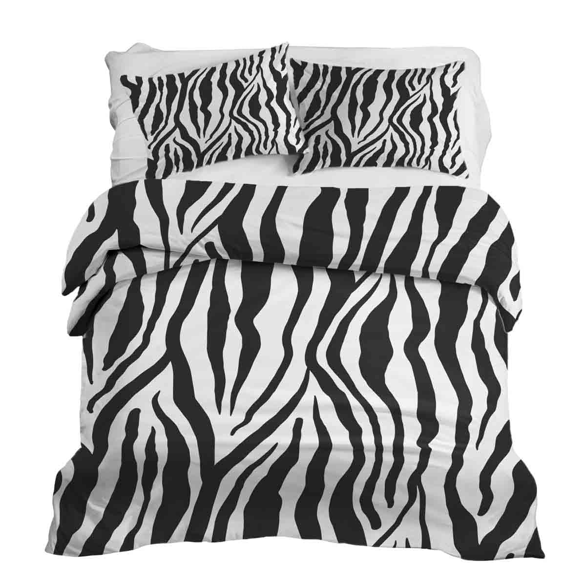Set copripiumino coperta terapia stampa zebra