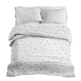 Coperta terapeutica originale - Rivestimento in cotone bianco con stelle dorate