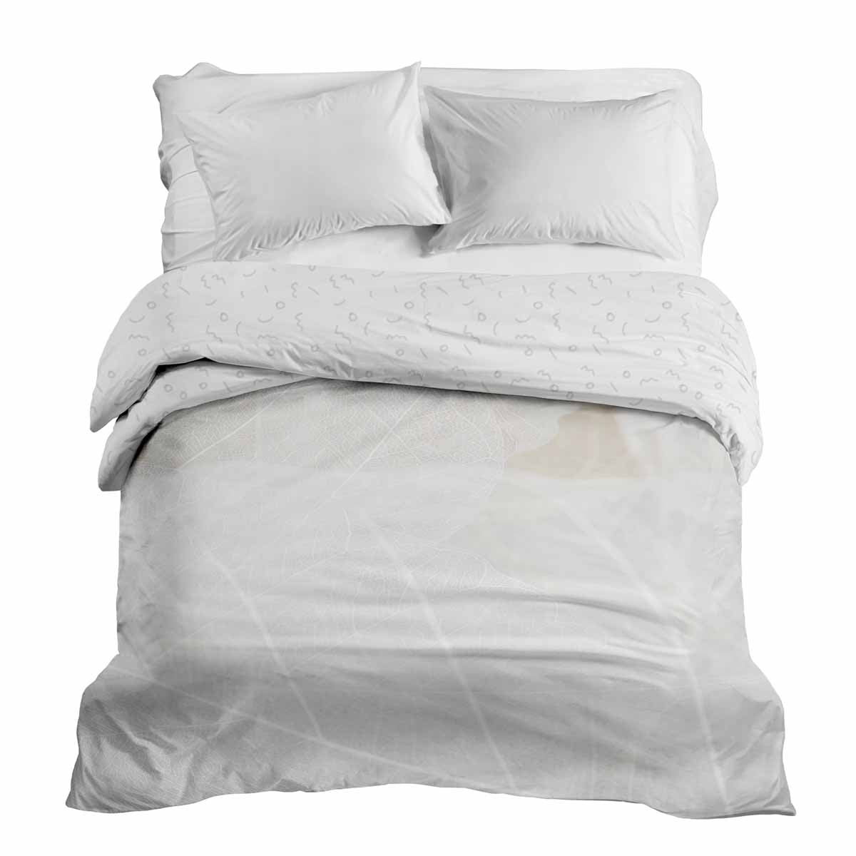 Coperta terapeutica originale - Rivestimento in cotone grigio con motivo bianco